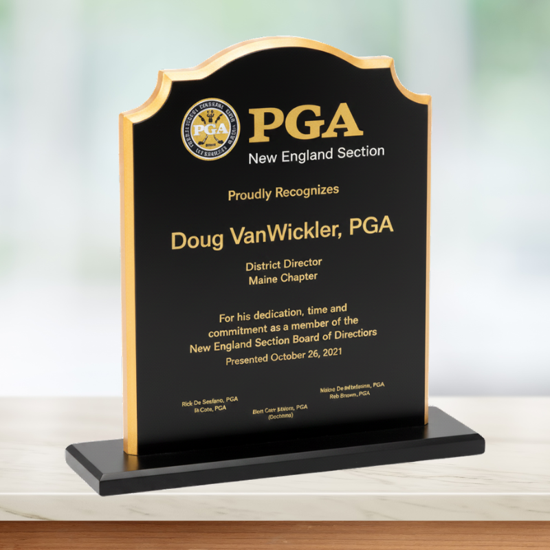 Black Notched Plaque