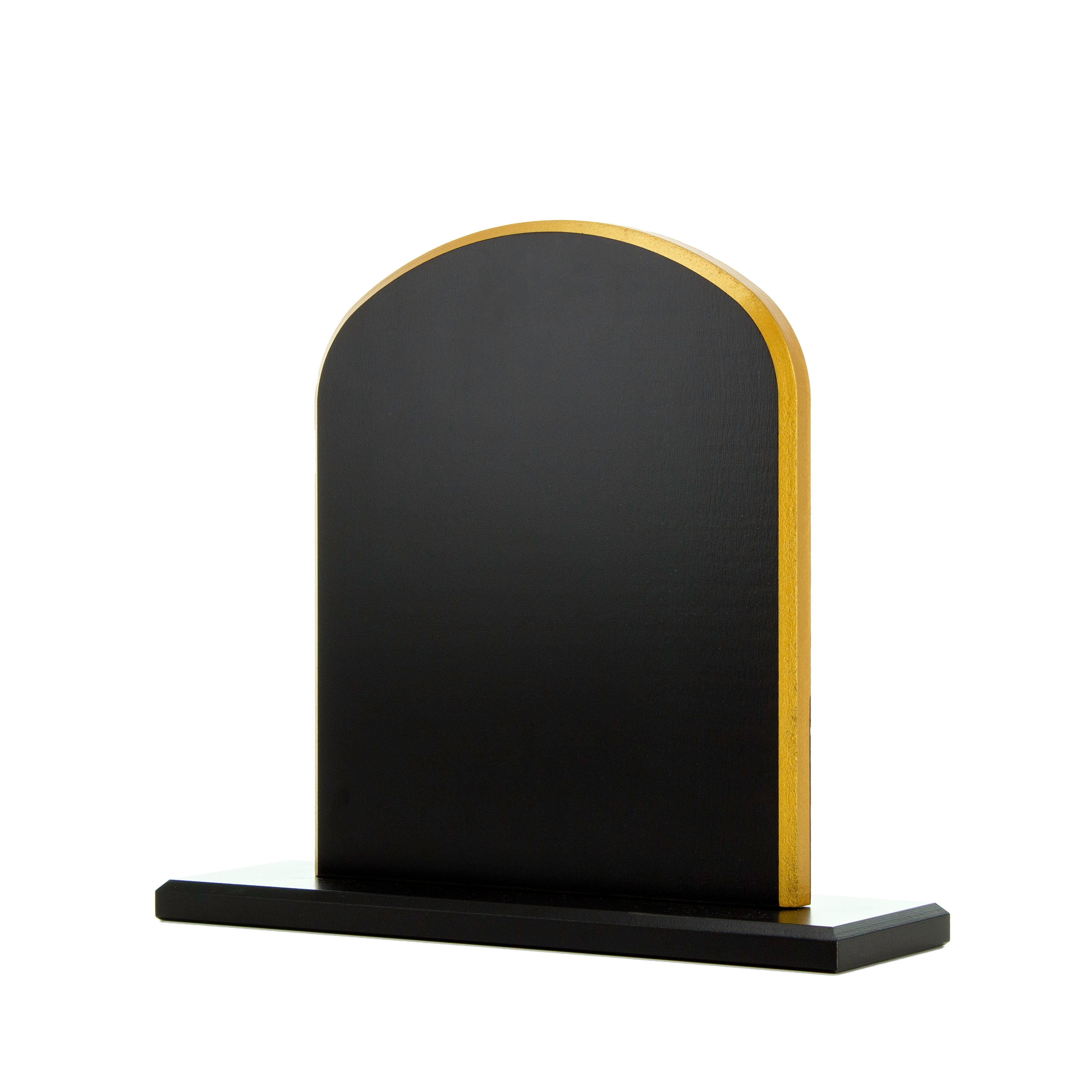 Black Curved Plaque