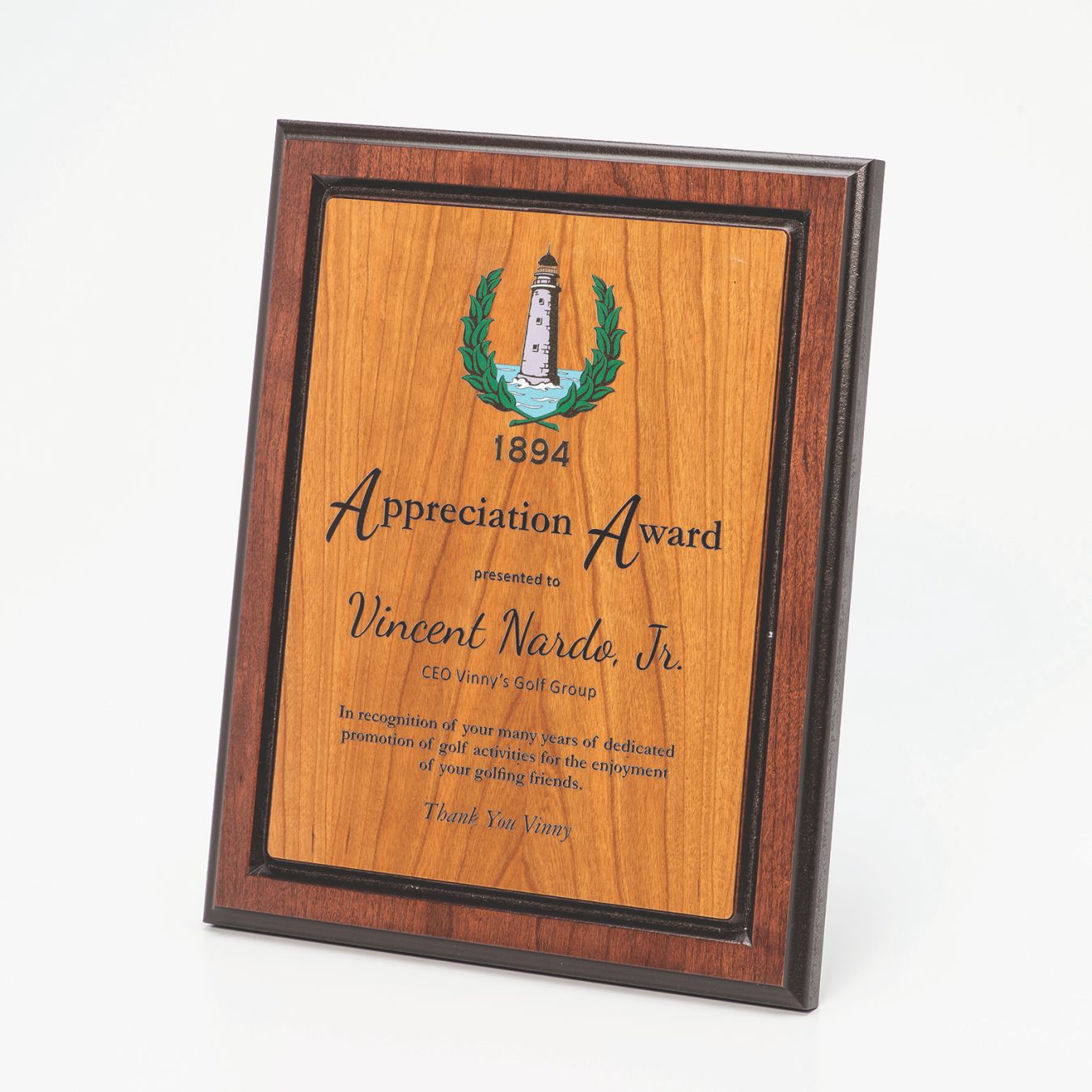 Two Toned Wood Plaque - Prize Possessions  