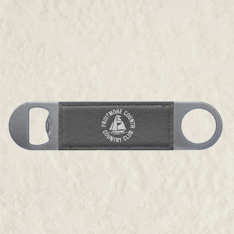 Grey Leatherette Opener