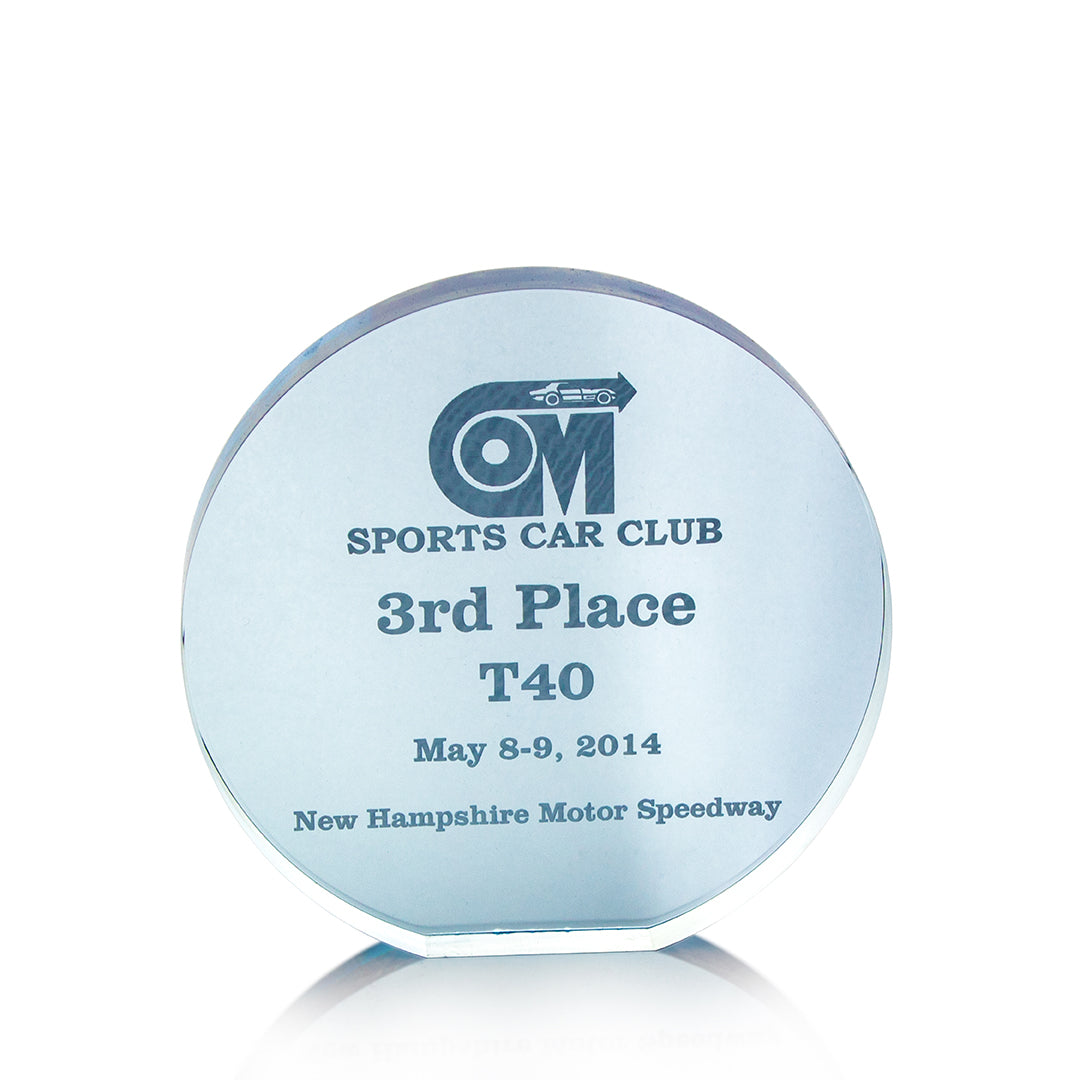 Acrylic Round Blue Award