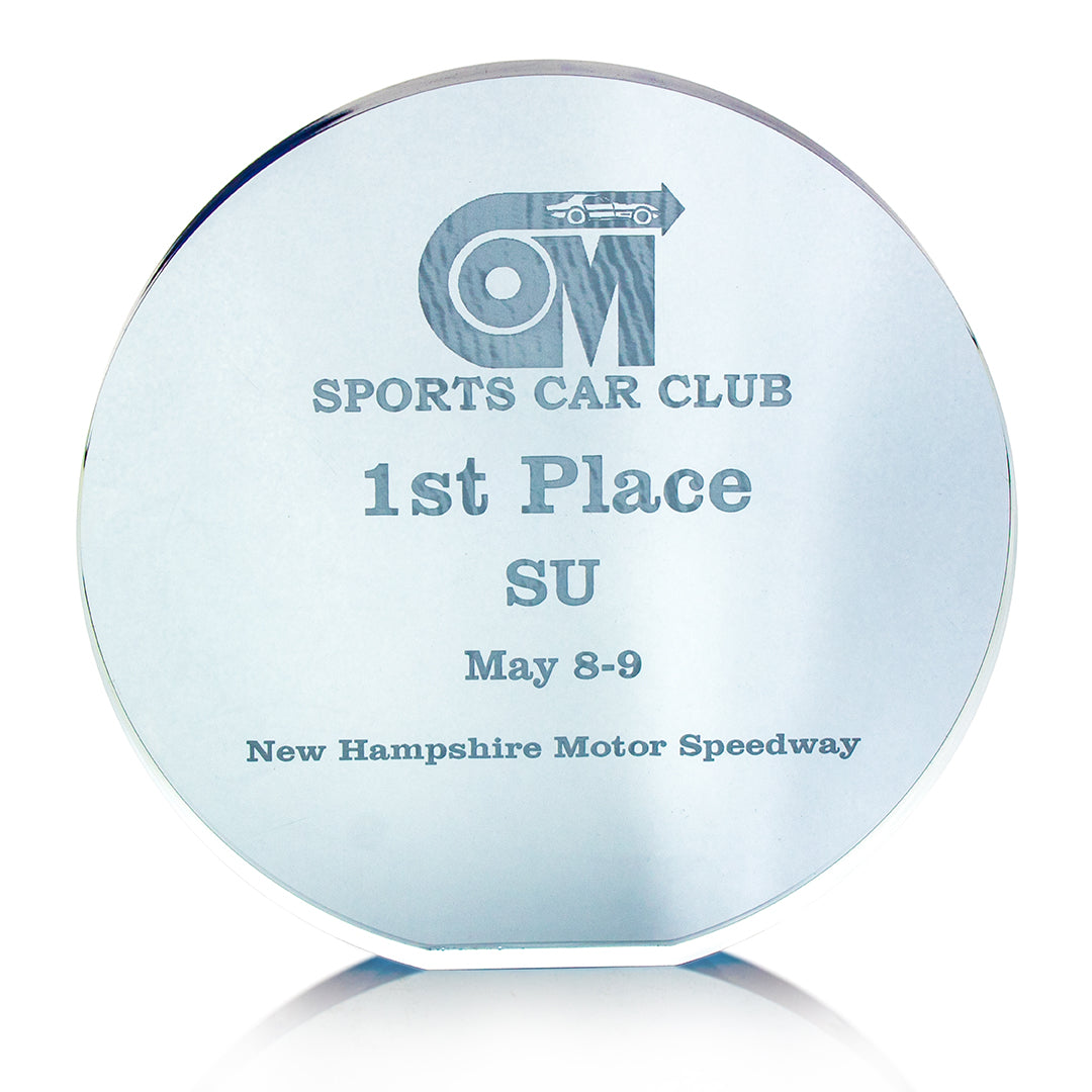 Acrylic Round Blue Award