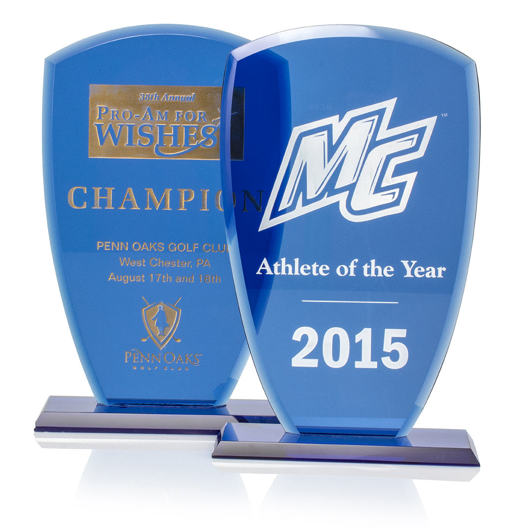 Cobalt Glass Shield Award