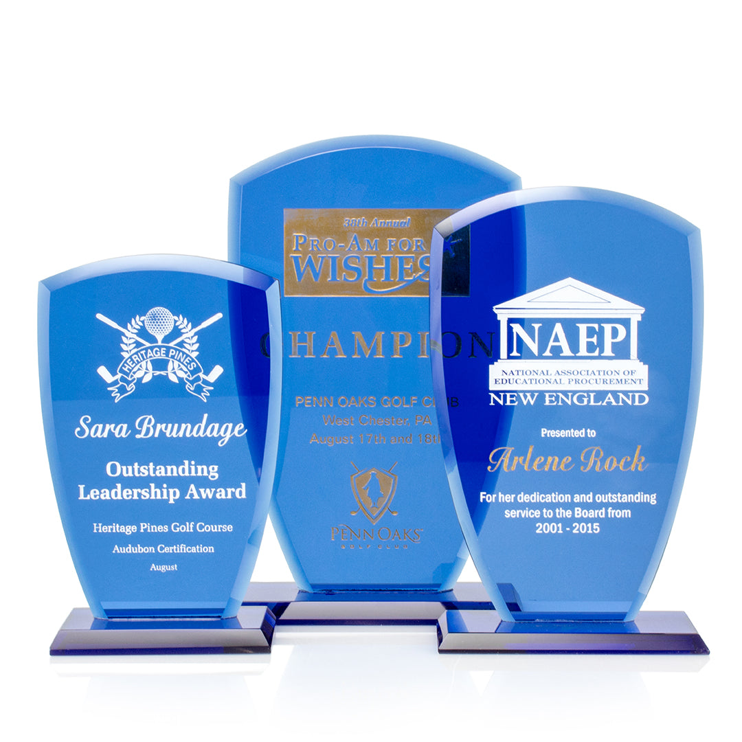 Cobalt Glass Shield Award