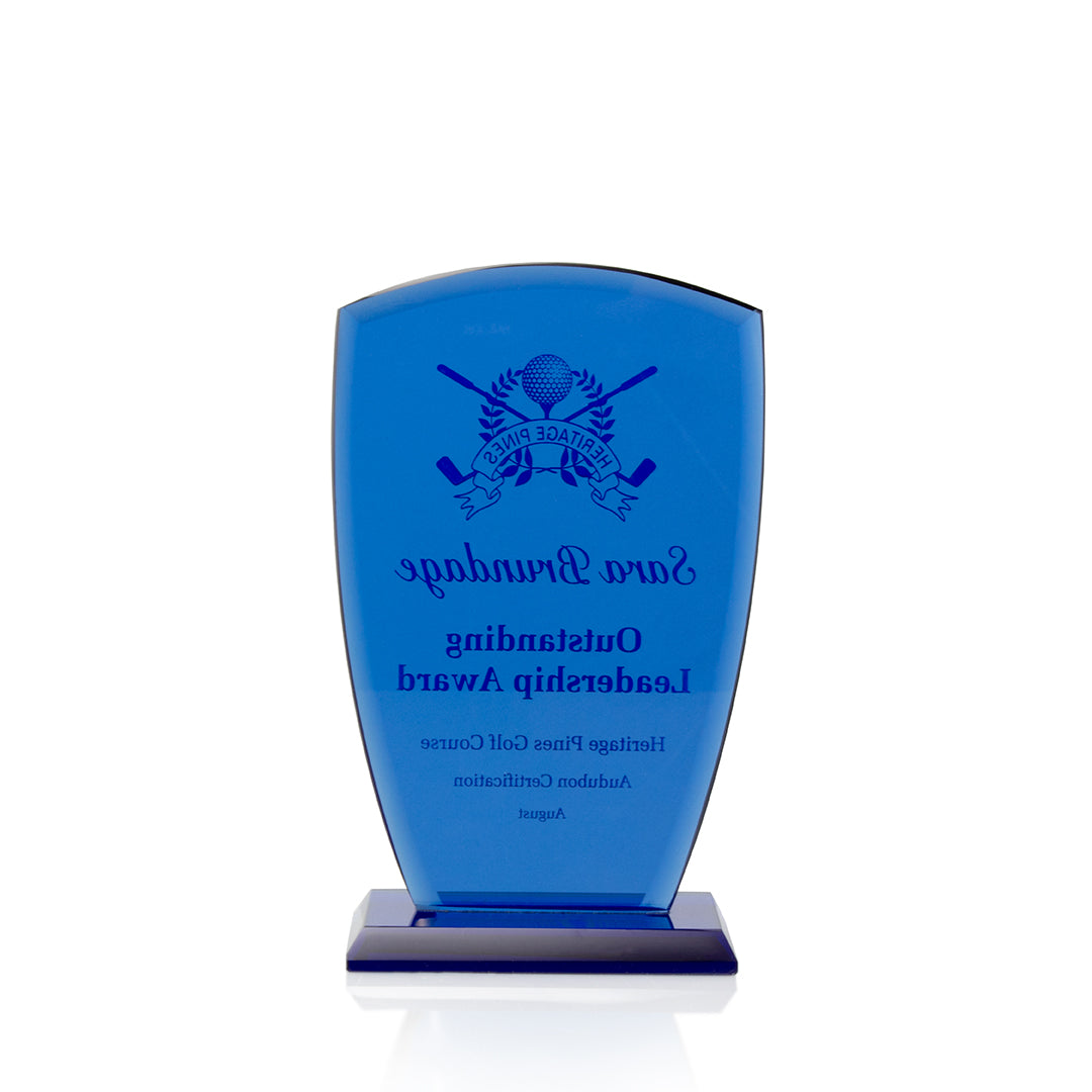 Cobalt Glass Shield Award
