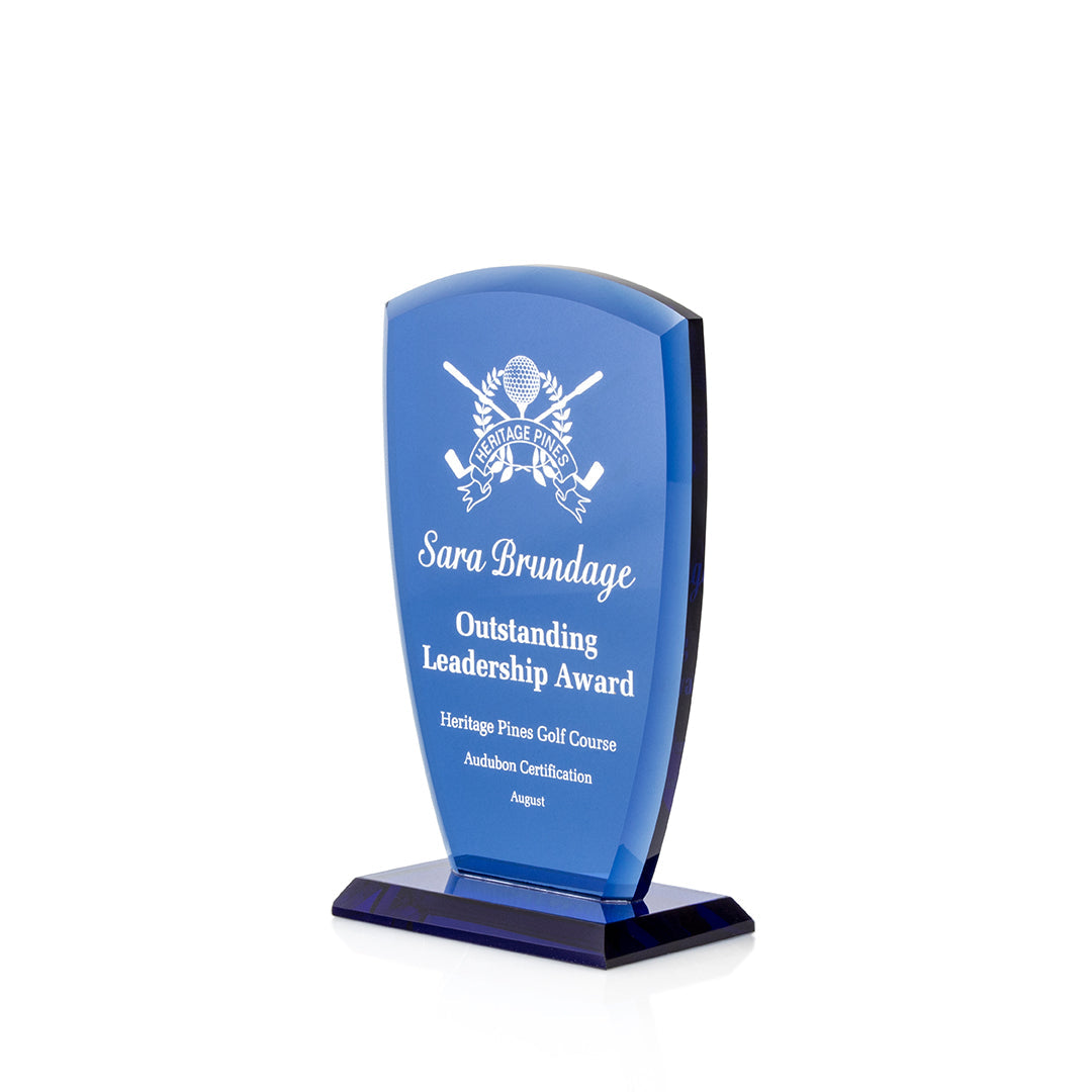 Cobalt Glass Shield Award