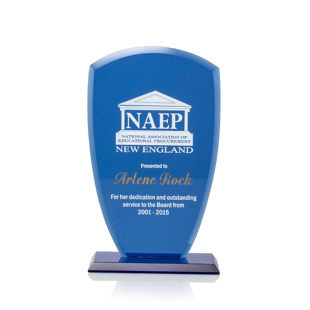 Cobalt Glass Shield Award
