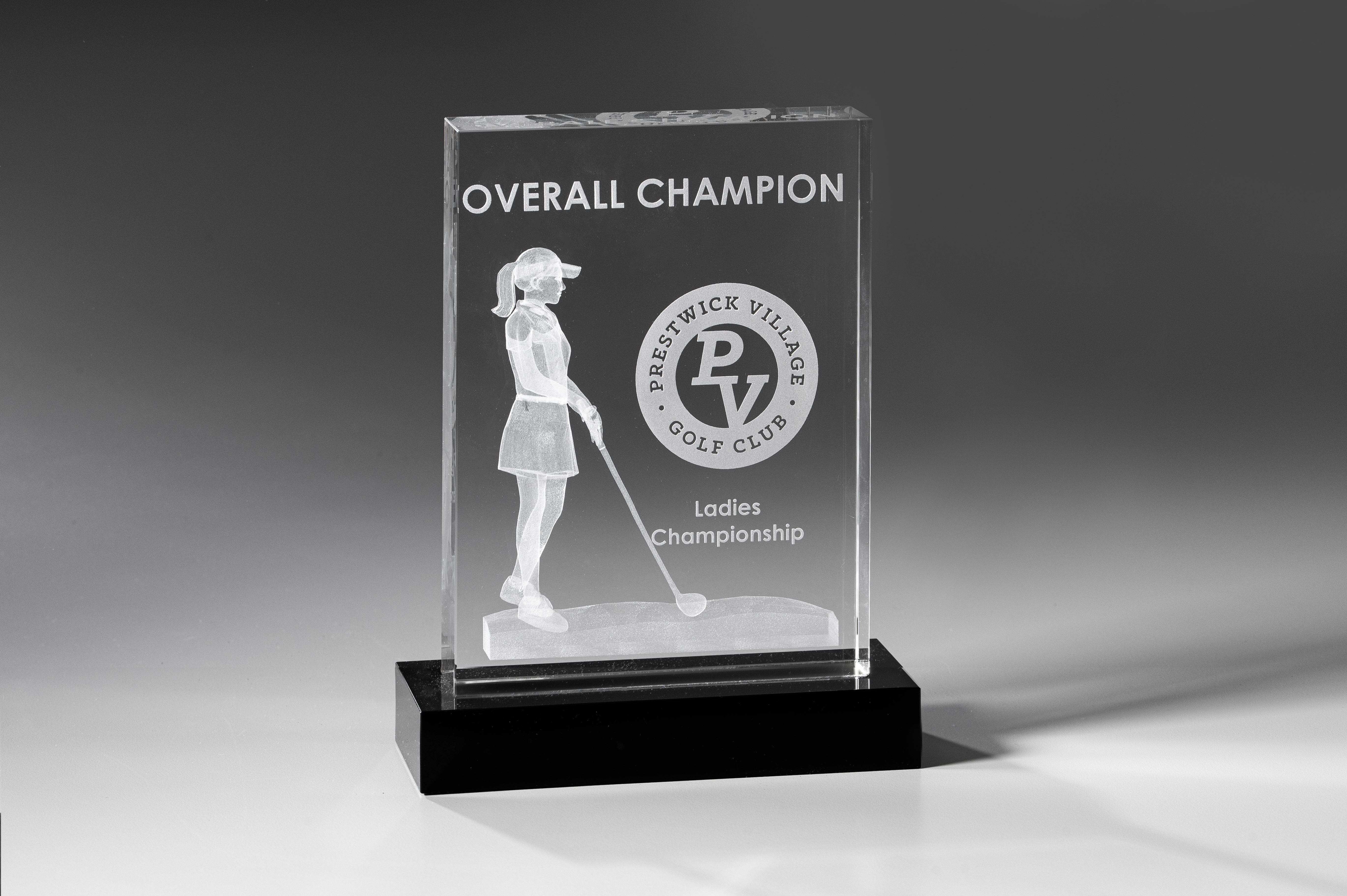 Crystal Female 3D Golf Award