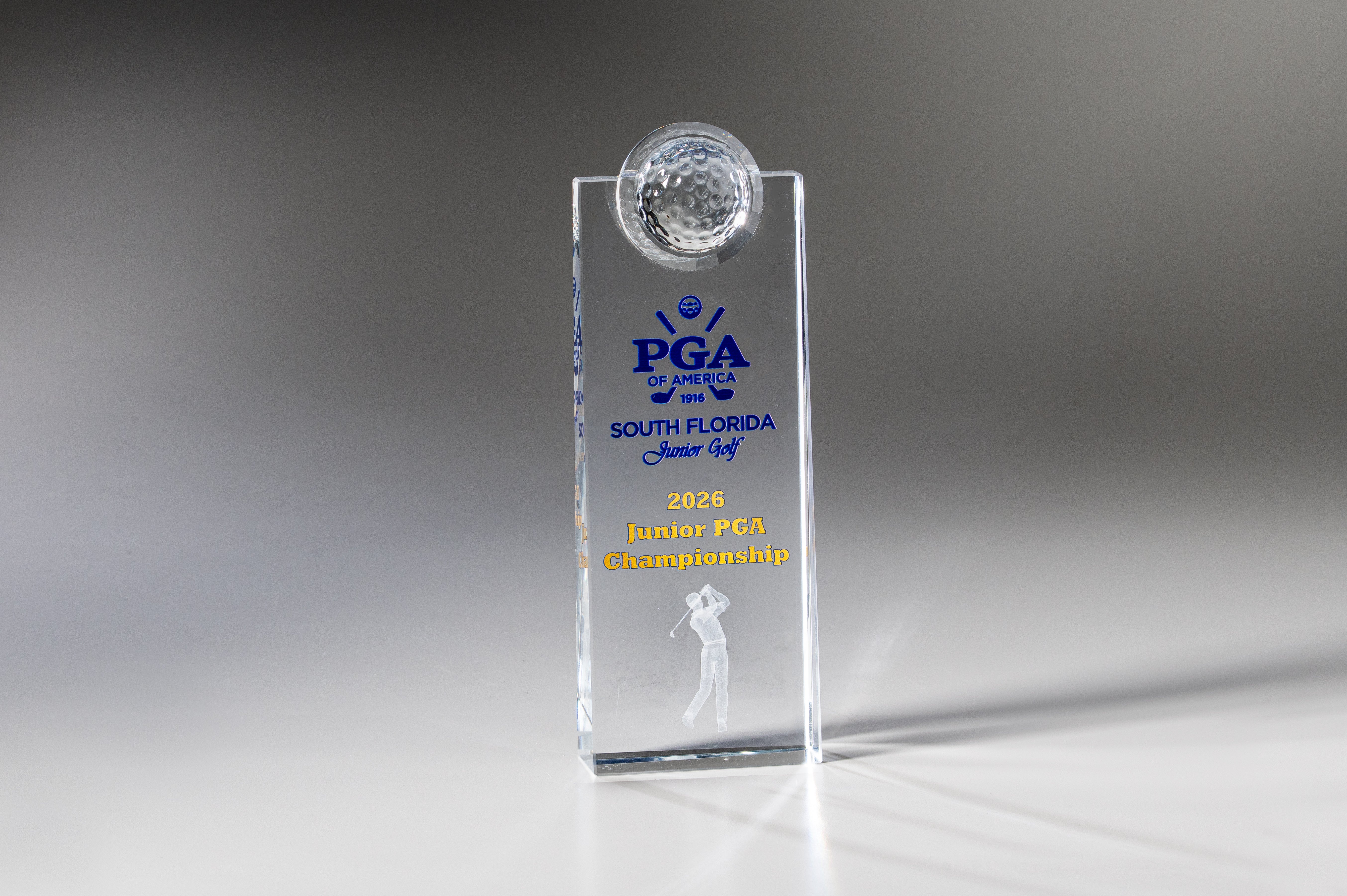 Crystal Golf Obelisk with 3D Image 3D