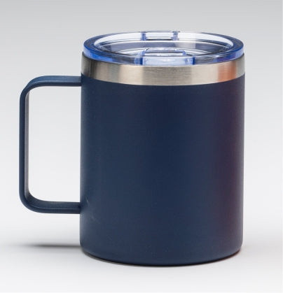 Navy Blue Travel Mug with Handle