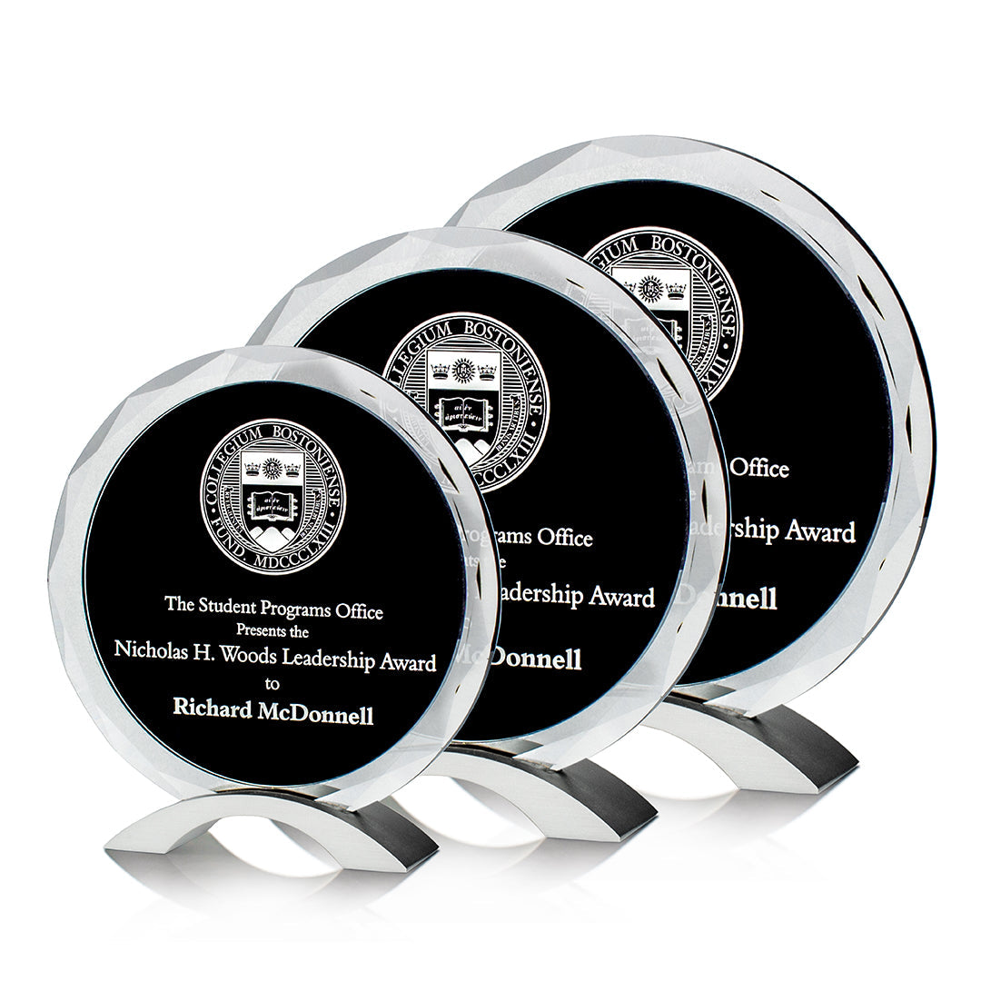 Round Black Crystal Award