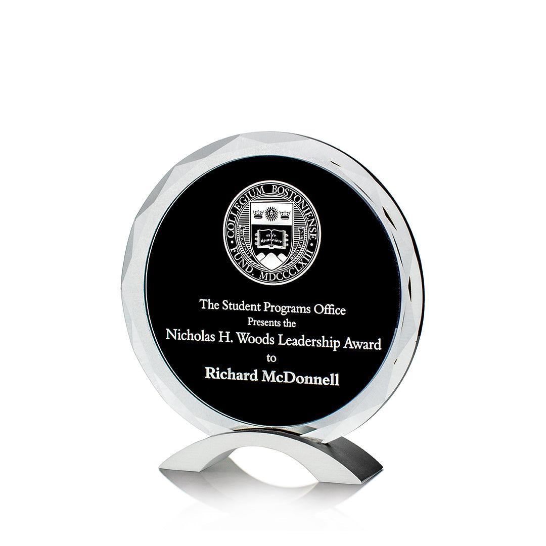 Round Black Crystal Award
