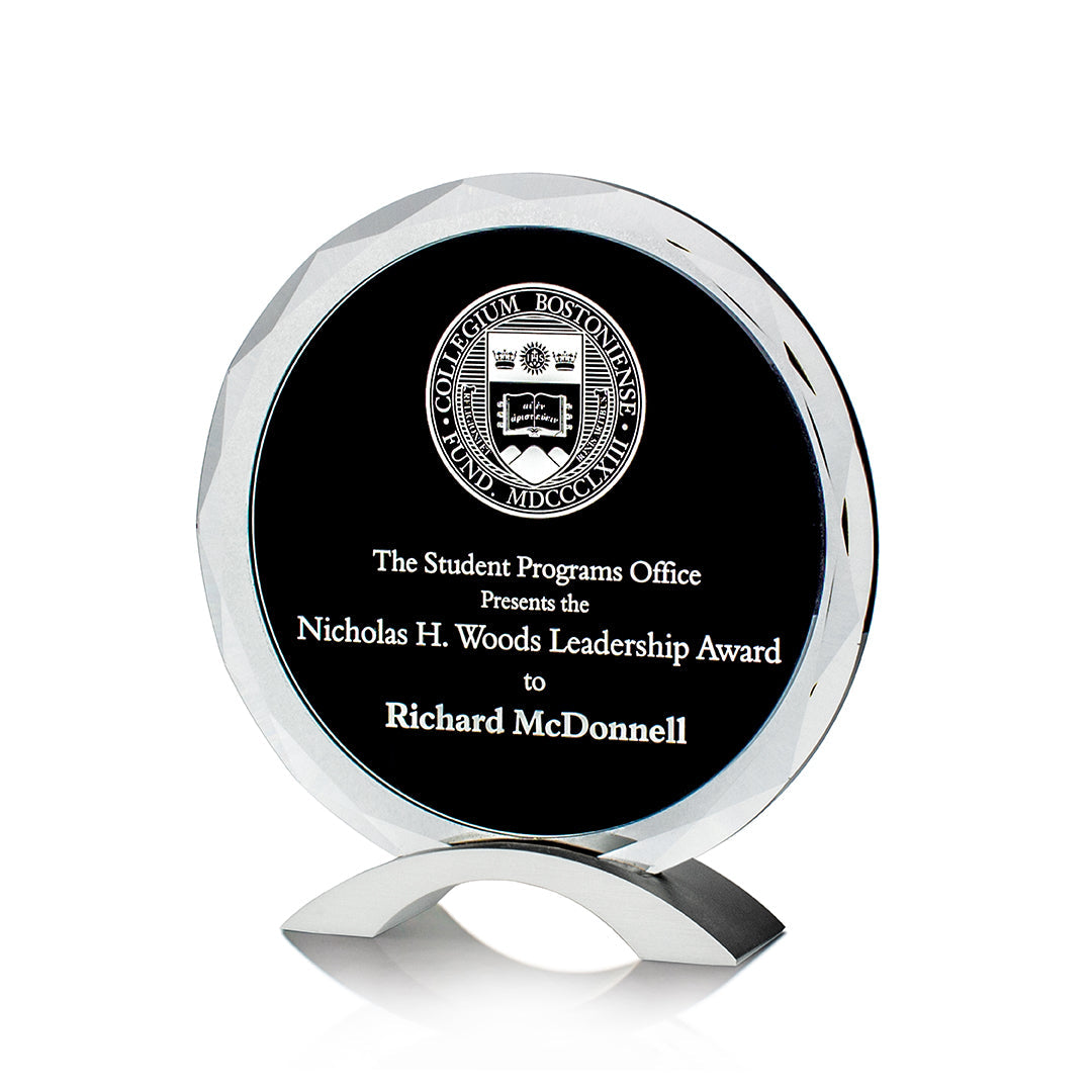 Round Black Crystal Award