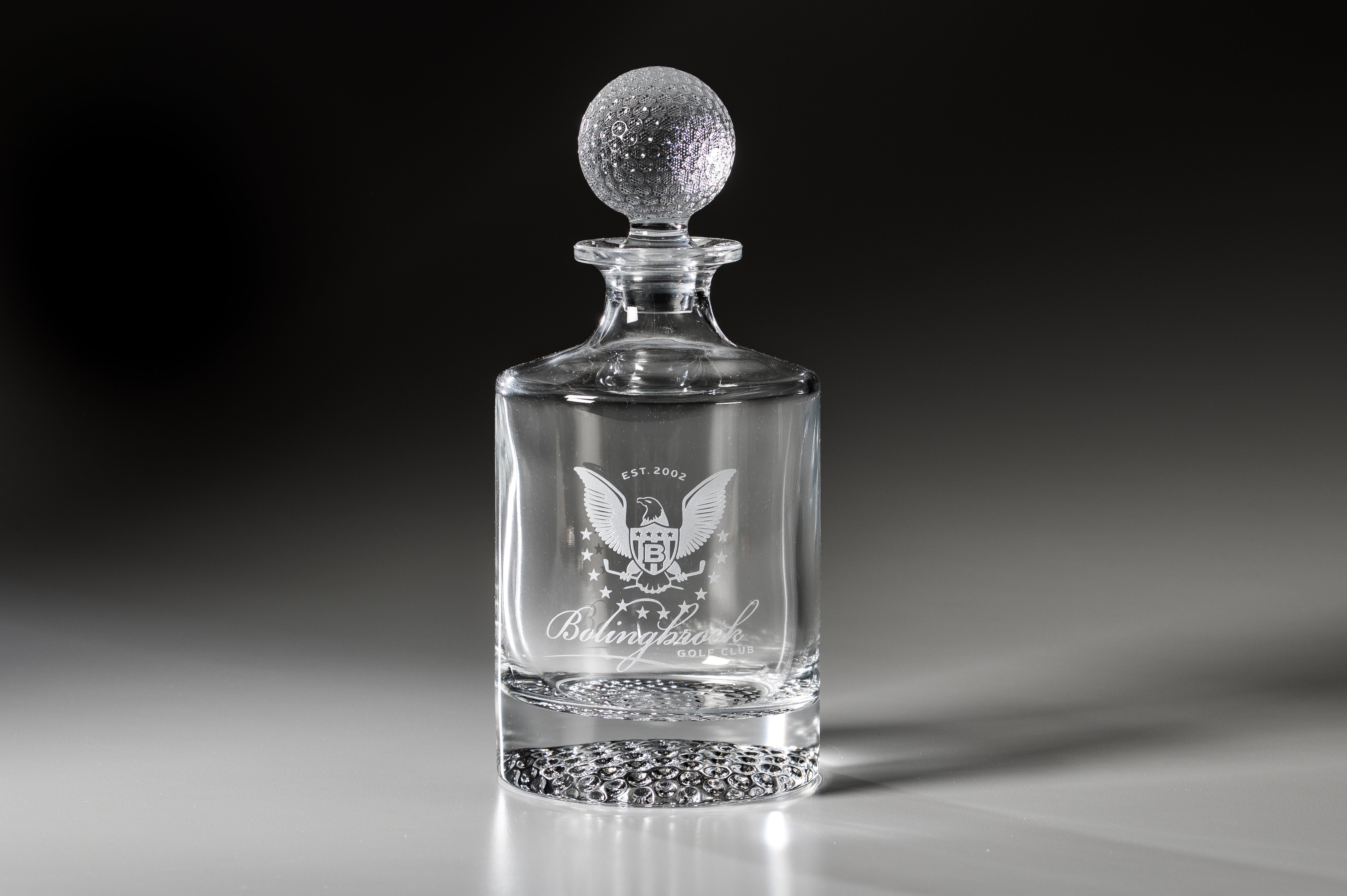 Round Golf Glass Decanter